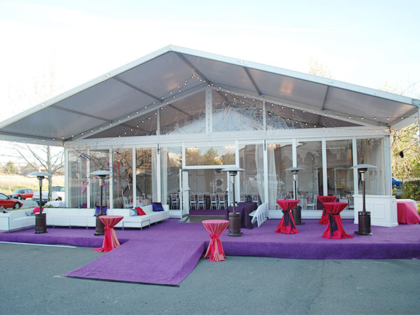 Carpa de Marquee de boda de PVC blanco de aluminio al aire libre con capacidad para 600 personas