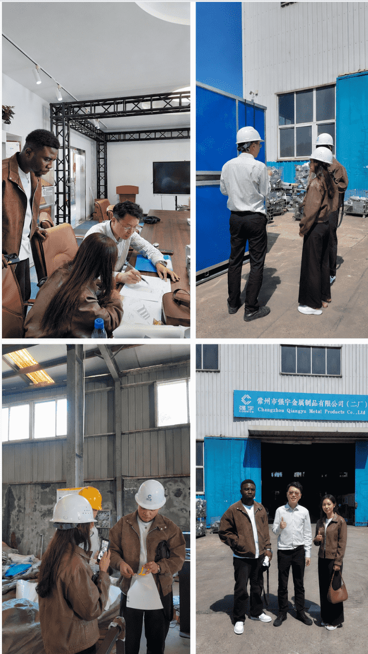 Empresa de logística de la República Dominicana elige las estructuras de la tienda Qiangyu para el nuevo proyecto de almacén, después de visitar varias fábricas chinas