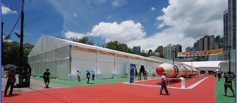 La tienda Qiangyu avanza soluciones reutilizde estructura temporal con carpas de aluminio desmontables en Changzhou